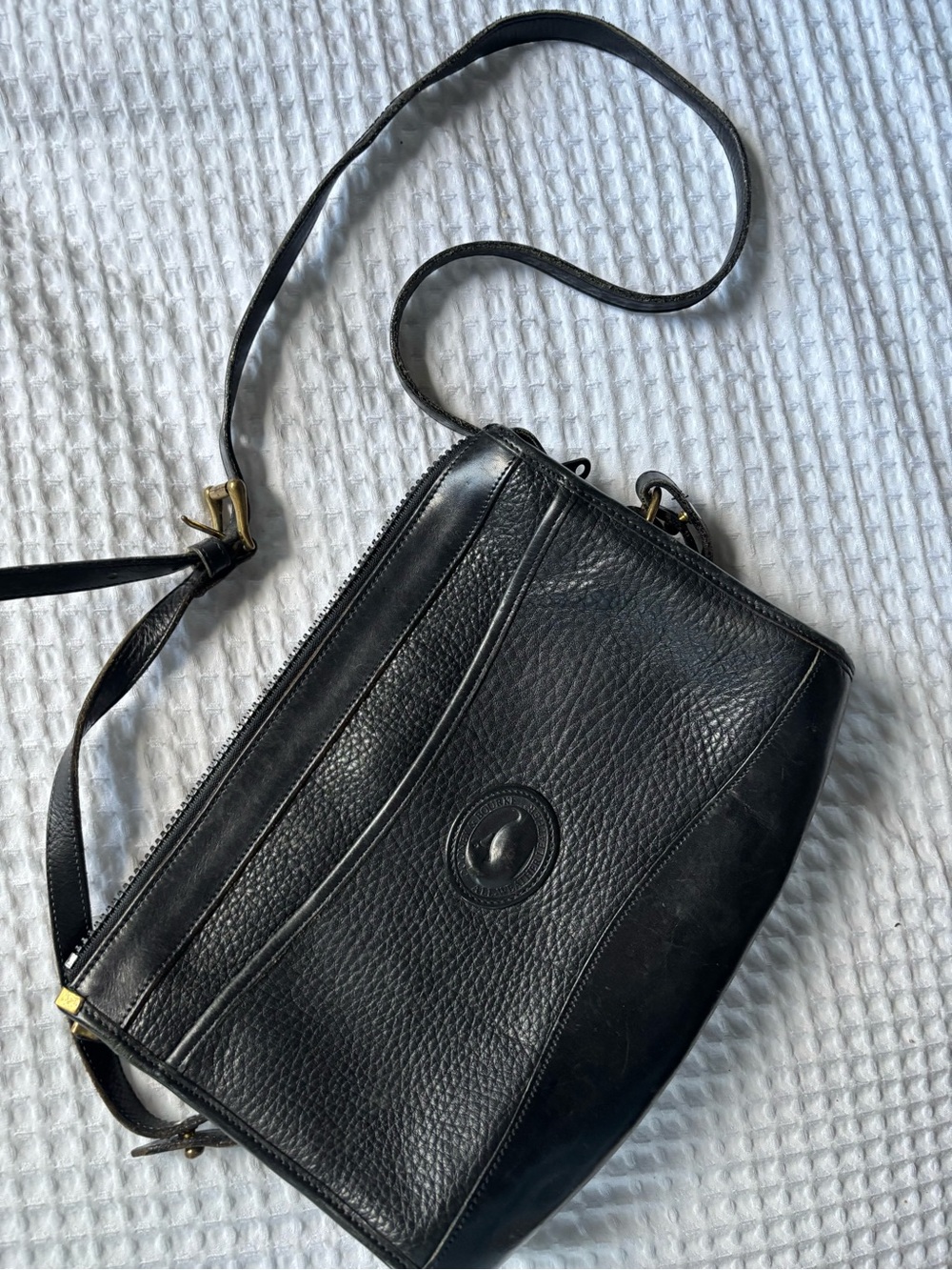 Dooney & Bourke Black Pebbled Leather Crossbody Bag